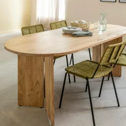 Table À Manger<Made in Meubles Table à manger ovale en bois d'acacia Elwen