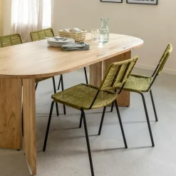 Table À Manger<Made in Meubles Table à manger ovale en bois d'acacia Elwen