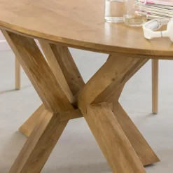 Table À Manger<Made in Meubles Table à manger ovale en bois de manguier Maloé