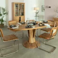 Table À Manger<Made in Meubles Table à manger ovale en bois d'acacia 175 cm Sauge