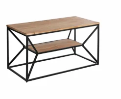 Table Basse<Made in Meubles Table basse à  double plateau en bois d'acacia Flavia