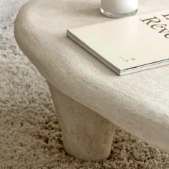 Table Basse<Made in Meubles Table basse blanche en bois effet béton Danaé