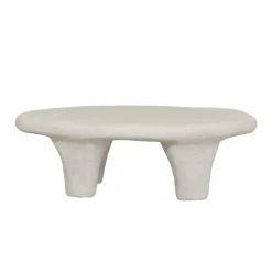 Table Basse<Made in Meubles Table basse blanche en bois effet béton Danaé