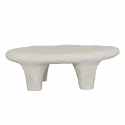 Table Basse<Made in Meubles Table basse blanche en bois effet béton Danaé