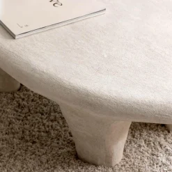 Table Basse<Made in Meubles Table basse blanche en bois effet béton Danaé