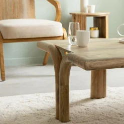 Table Basse<Made in Meubles Table basse carré en bois de manguier Zola