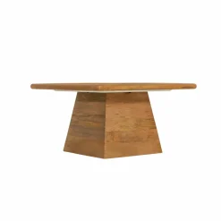 Table Basse<Made in Meubles Table basse carrée en bois de manguier et marbre Adler