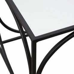 Table Basse<Made in Meubles Table basse carrée en métal noir Zélie