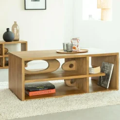Table Basse<Made in Meubles Table basse design en bois de manguier Alwen
