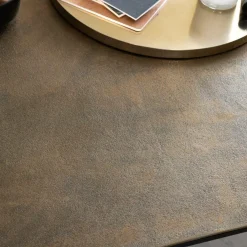 Table Basse<Made in Meubles Table basse en aluminium doré et métal noir Victoria