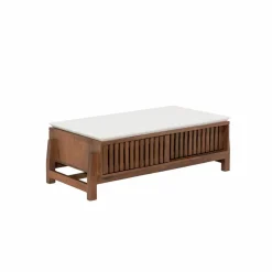 Table Basse<Made in Meubles Table basse en bois d'acacia et terrazzo Kaelis