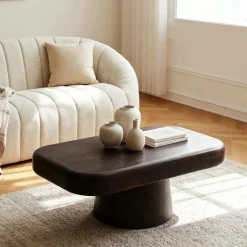 Table Basse<Made in Meubles Table basse en bois de manguier foncé Liriel