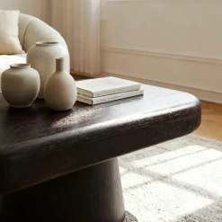 Table Basse<Made in Meubles Table basse en bois de manguier foncé Liriel