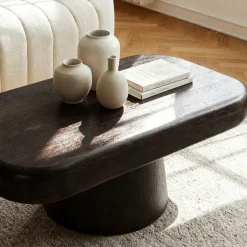 Table Basse<Made in Meubles Table basse en bois de manguier foncé Liriel