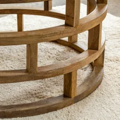 Table Basse<Made in Meubles Table basse en bois de manguier et terrazzo Ambrine