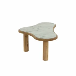 Table Basse<Made in Meubles Table basse en bois de manguier et marbre Adler