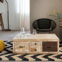 Table Basse<Made in Meubles Table basse en bois de manguier Pio