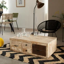 Table Basse<Made in Meubles Table basse en bois de manguier Pio