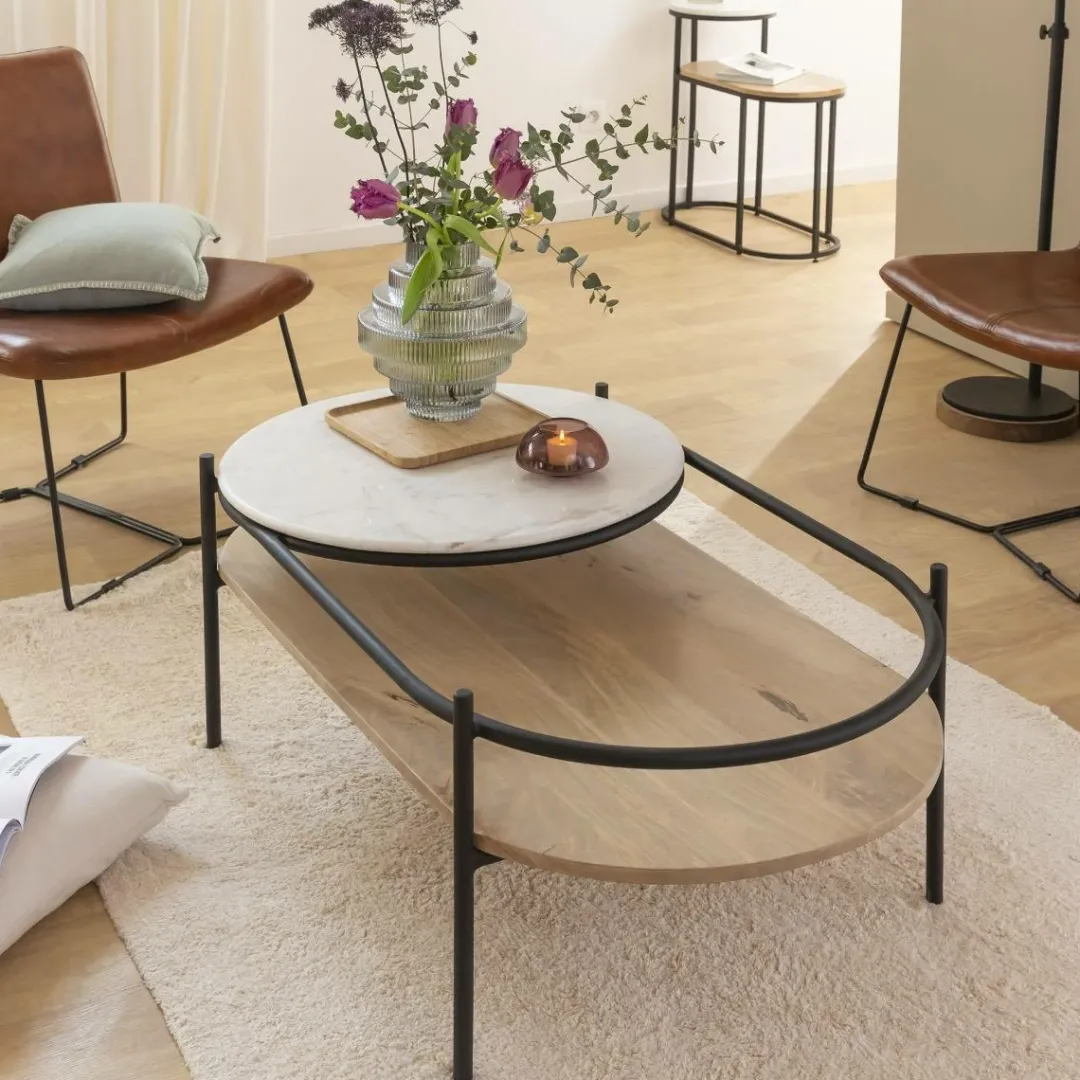 Table Basse<Made in Meubles Table basse en bois de manguier Florentin