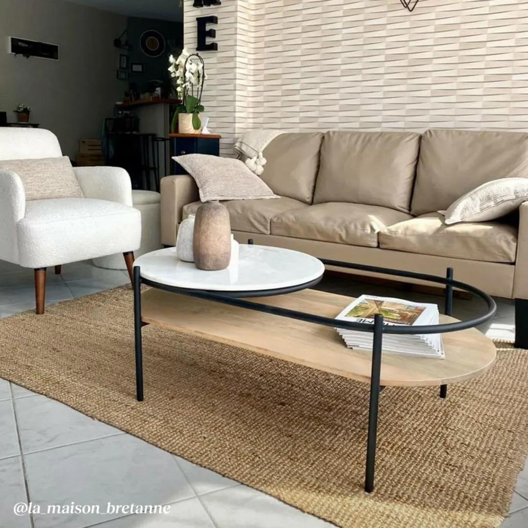 Table Basse<Made in Meubles Table basse en bois de manguier Florentin