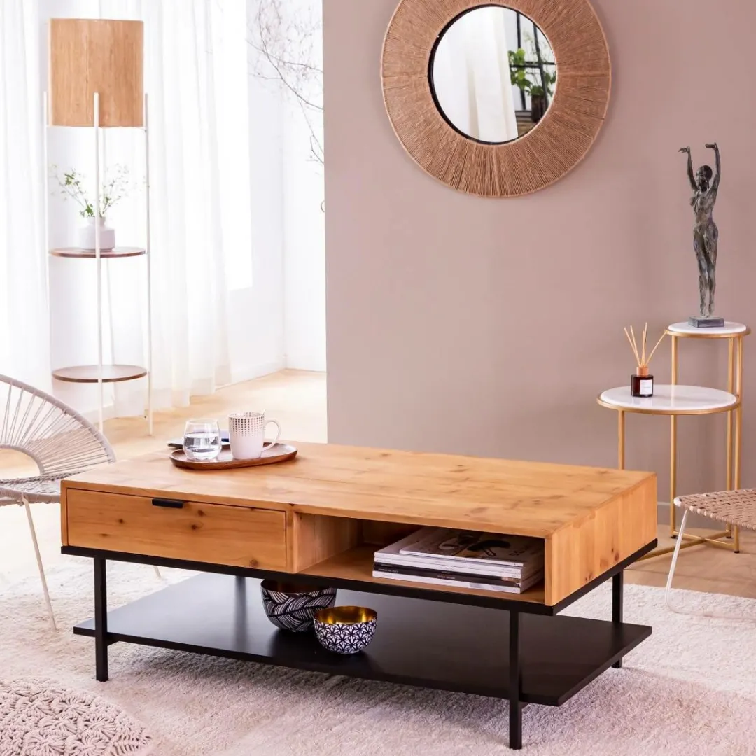 Table Basse<Made in Meubles Table basse en bois de sapin Enola