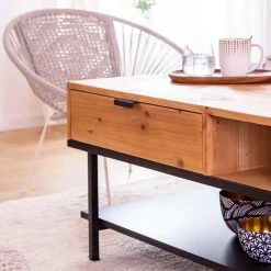 Table Basse<Made in Meubles Table basse en bois de sapin Enola