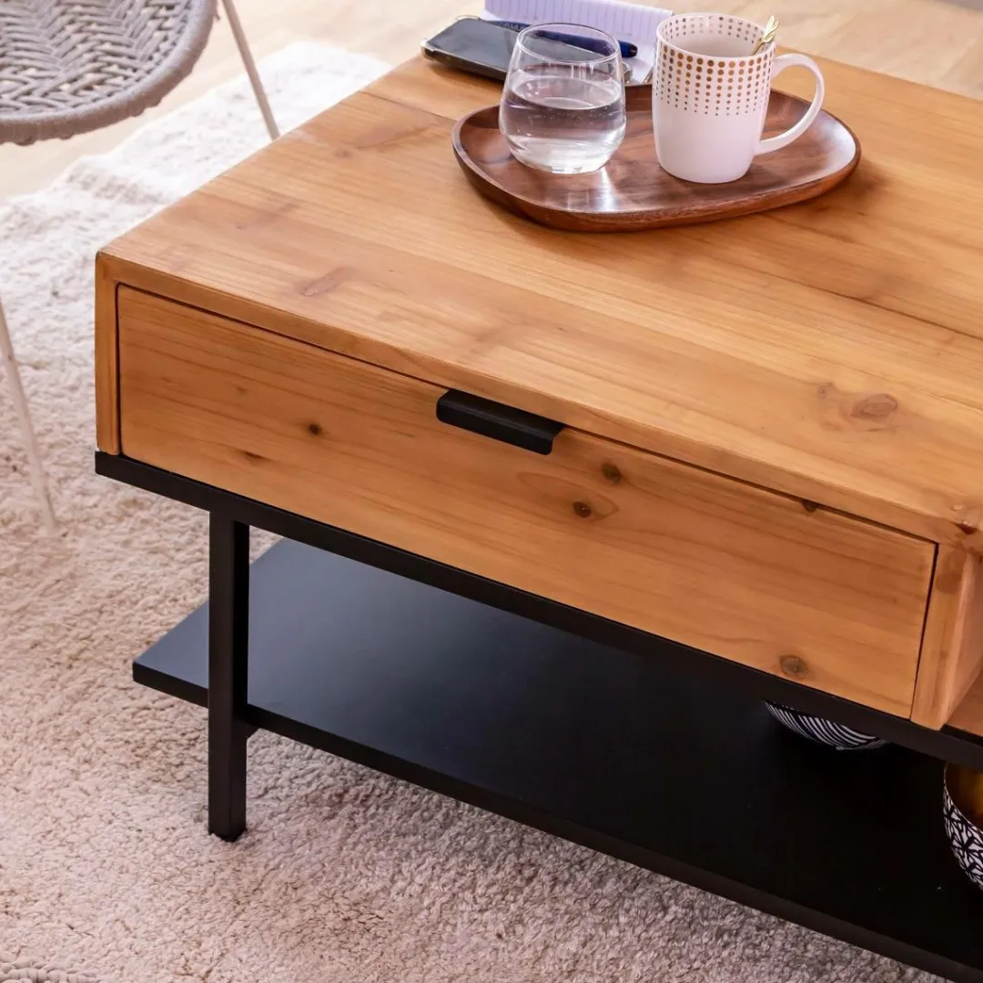 Table Basse<Made in Meubles Table basse en bois de sapin Enola