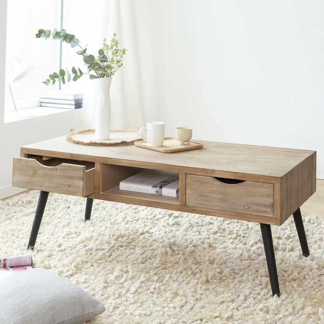 Table Basse<Made in Meubles Table basse en bois de sapin Natural