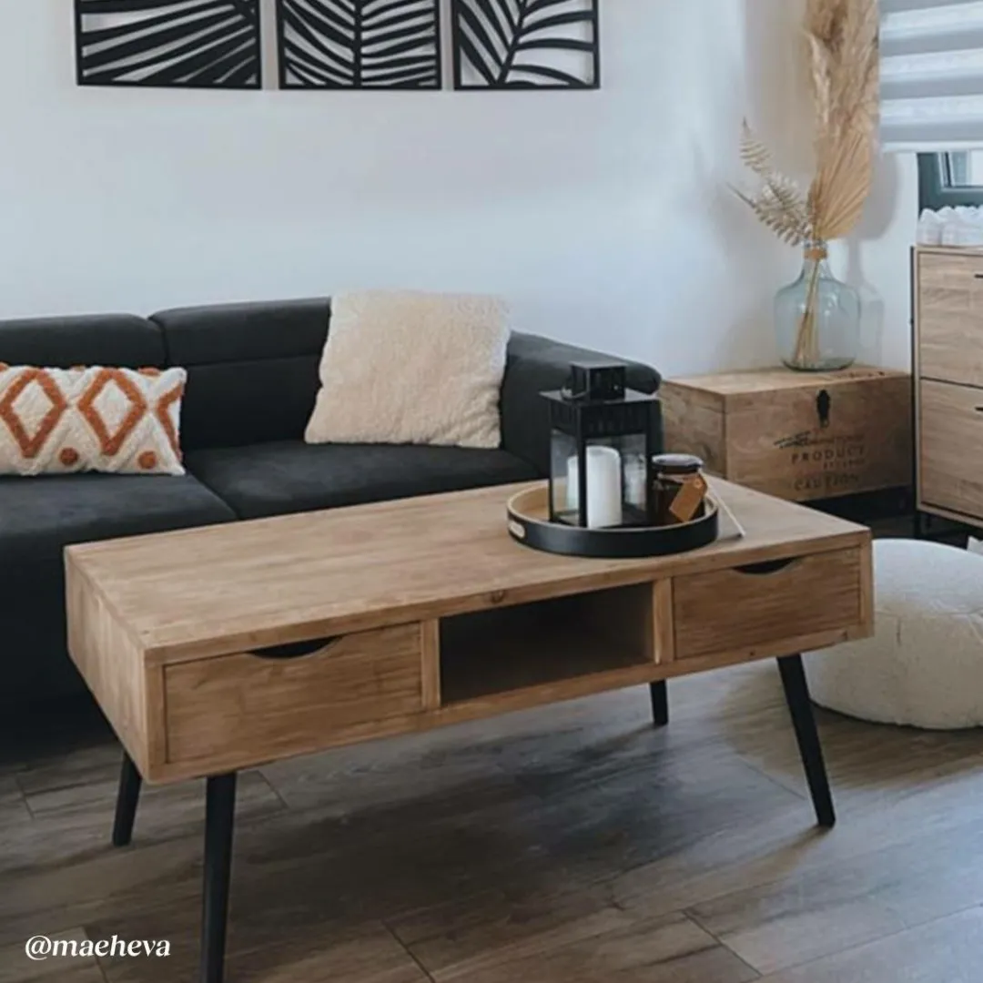 Table Basse<Made in Meubles Table basse en bois de sapin Natural