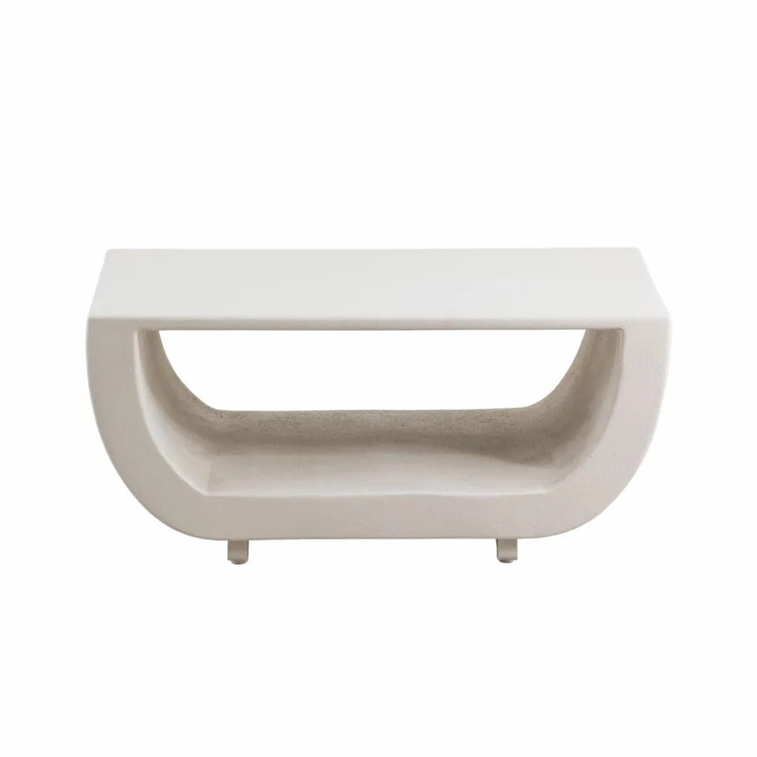 Table Basse<Made in Meubles Table basse en bois effet béton blanc Thomas