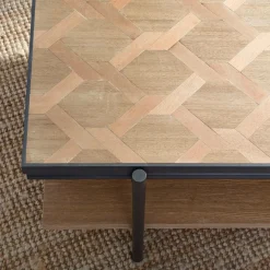 Table Basse<Made in Meubles Table basse en bois et métal Livia