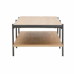 Table Basse<Made in Meubles Table basse en bois et métal Livia