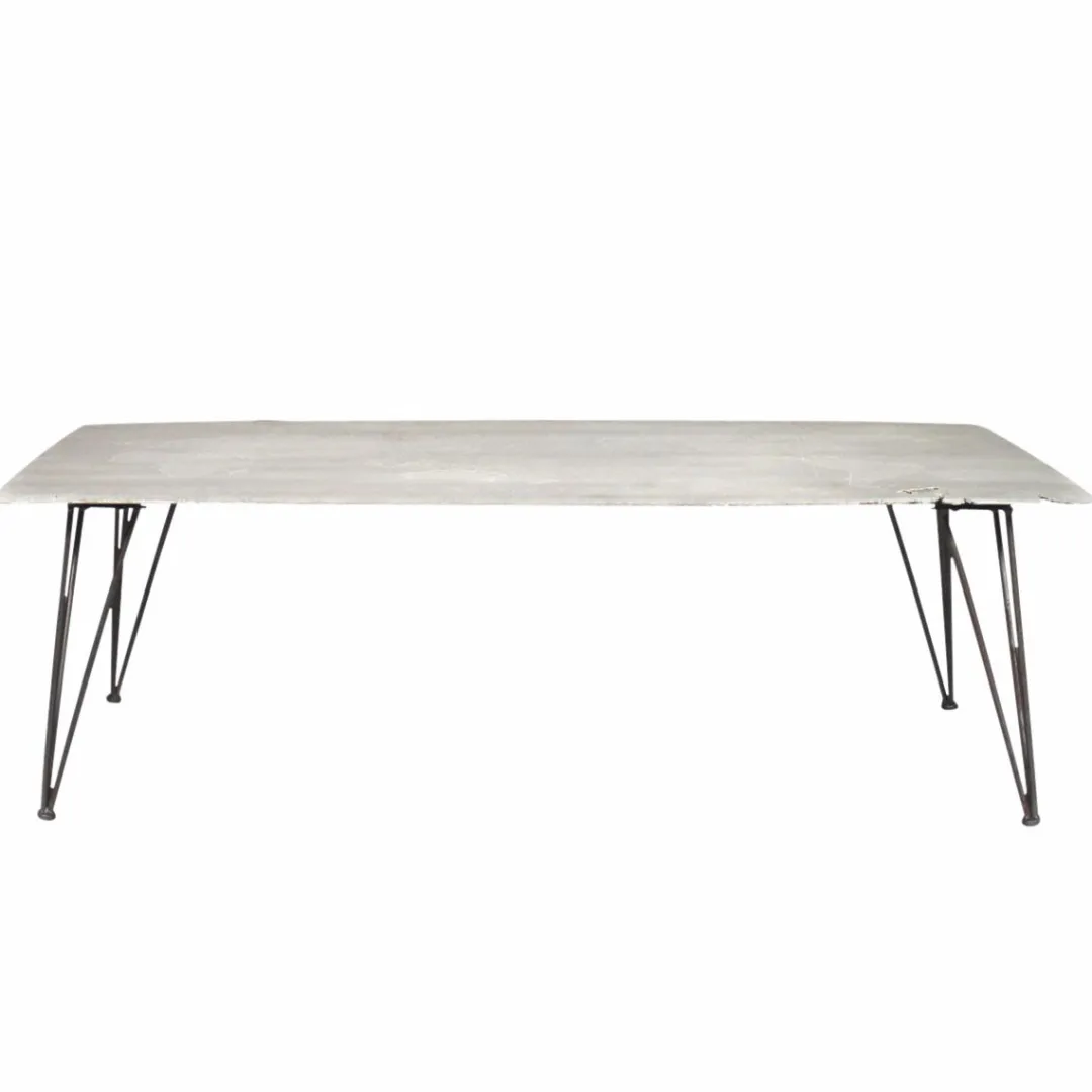 Table Basse<Made in Meubles Table basse en ciment et métal Grey