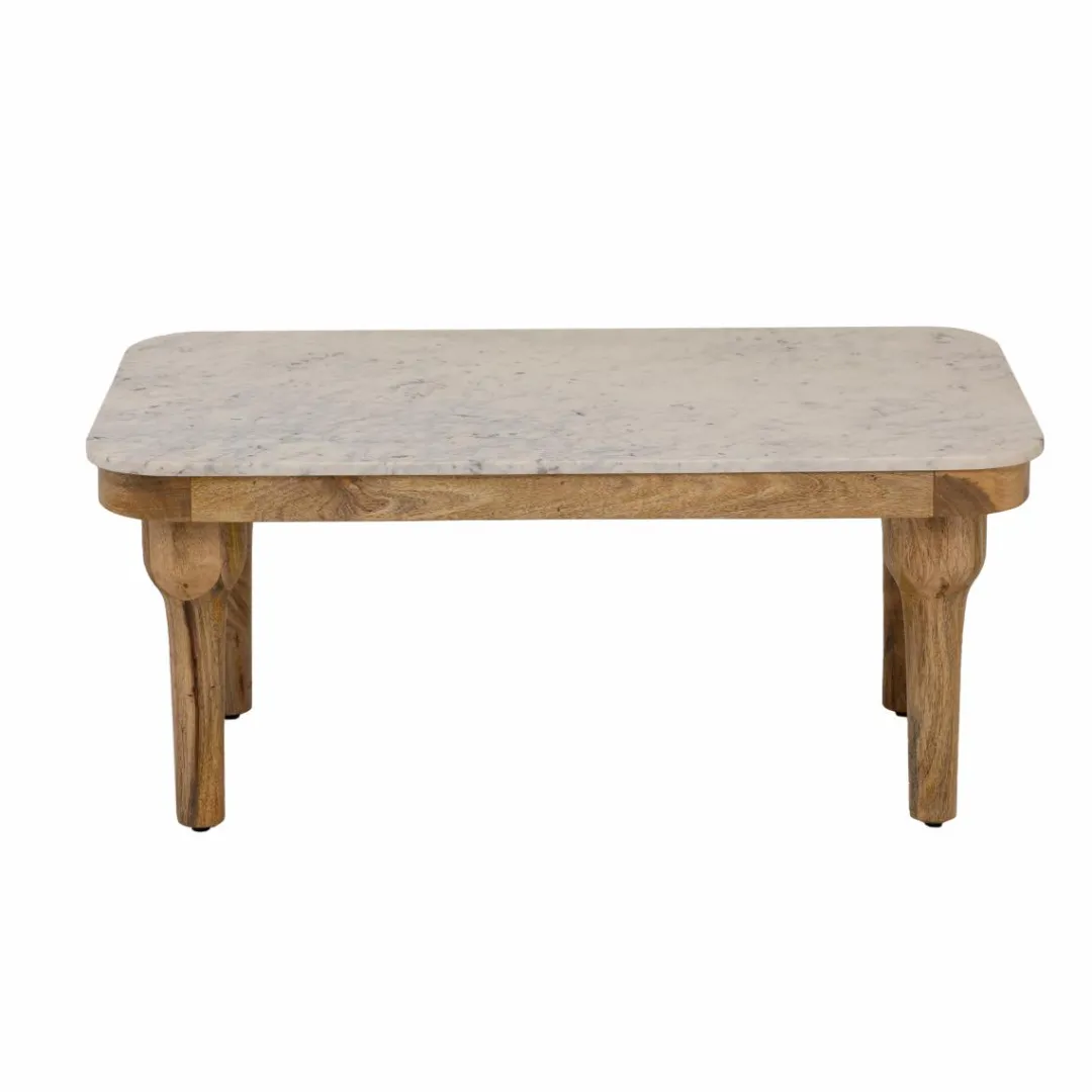 Table Basse<Made in Meubles Table basse en marbre et en bois d'acacia Calix