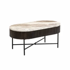 Table Basse<Made in Meubles Table basse en métal et marbre Alfred