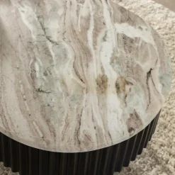 Table Basse<Made in Meubles Table basse en métal et marbre Alfred