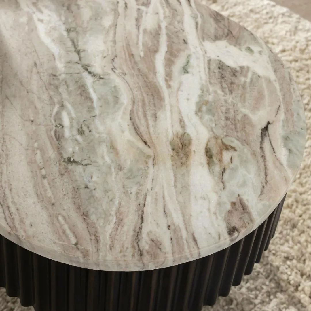 Table Basse<Made in Meubles Table basse en métal et marbre Alfred