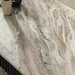 Table Basse<Made in Meubles Table basse en métal et marbre Alfred