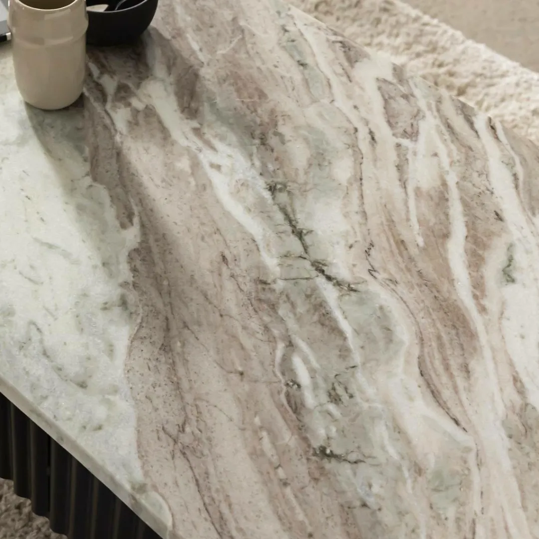 Table Basse<Made in Meubles Table basse en métal et marbre Alfred