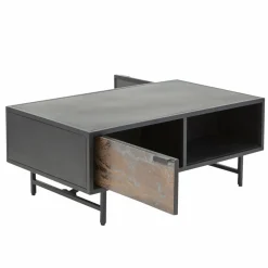 Table Basse<Made in Meubles Table basse en métal noir Claudine