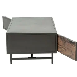 Table Basse<Made in Meubles Table basse en métal noir Claudine