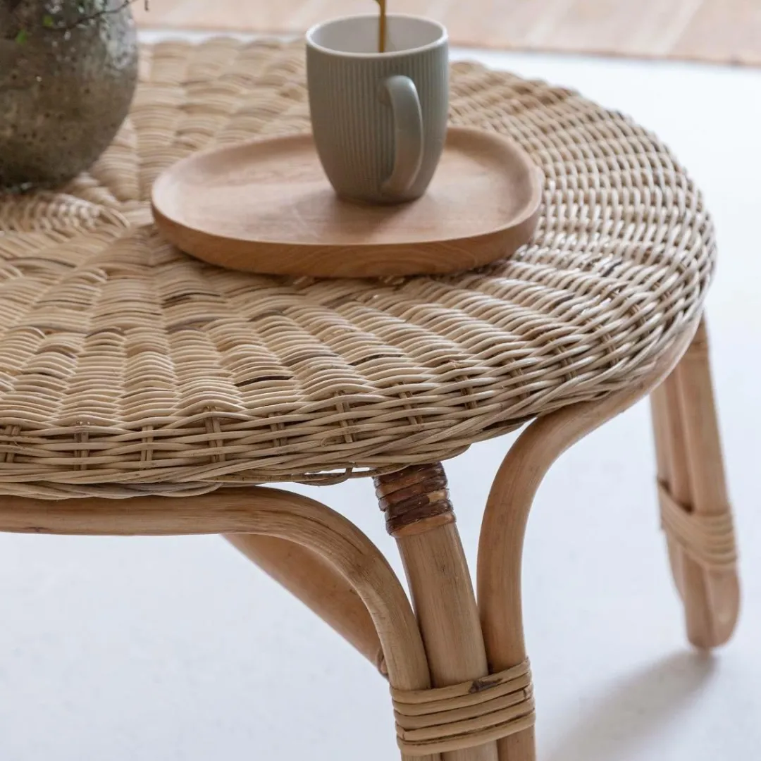 Table Basse<Made in Meubles Table basse en rotin ronde Nohan