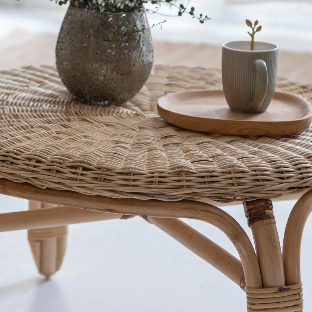 Table Basse<Made in Meubles Table basse en rotin ronde Nohan