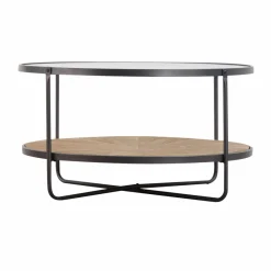 Table Basse<Made in Meubles Table basse en verre et bois de sapin April