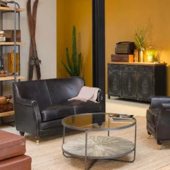 Table Basse<Made in Meubles Table basse en verre et bois de sapin April