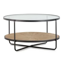 Table Basse<Made in Meubles Table basse en verre et bois de sapin April