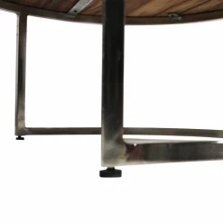 Table Basse|Table Gigogne<Made in Meubles Table basse gigogne ronde en bois recyclé Milla