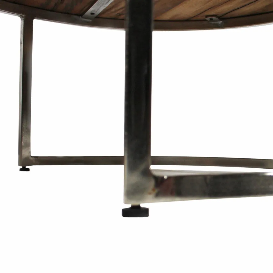 Table Basse|Table Gigogne<Made in Meubles Table basse gigogne ronde en bois recyclé Milla