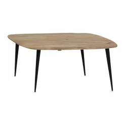 Table Basse<Made in Meubles Table basse losange en bois de manguier et métal Aimée