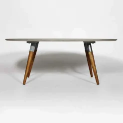 Table Basse<Made in Meubles Table Basse plateau motif graphique et pieds en bois ScandiGraphiK